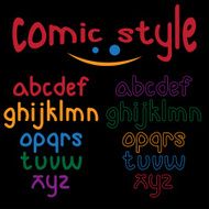 lowercase comic style alphabet N2