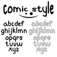 lowercase comic style alphabet N3