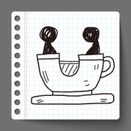 coffee cup play park doodle N2