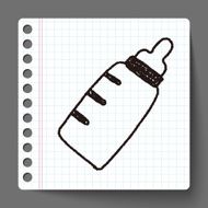 doodle baby milk bottle N2