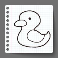 Doodle Yellow Duck N3
