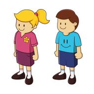 Boy And Girl Illustration