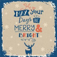 Christmas Greeting Card Merry lettering