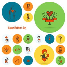 Happy Mothers Day Icons N226
