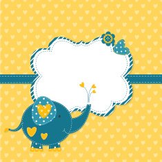 Baby shower with cute elephant