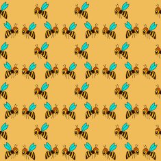 seamless pattern with bee - 1