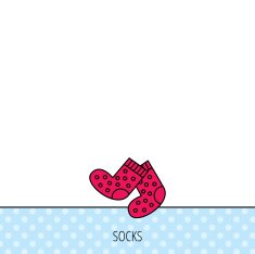 Socks icon Baby underwear sign N7