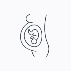 Pregnancy icon Medical genecology sign N13