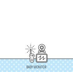 Baby monitor icon Video nanny for newborn sign N6