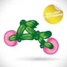 Balloon Motorbike Illustration N3