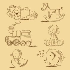 hand drawn toys