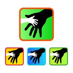 Helping hands Abstract illustration for design N2