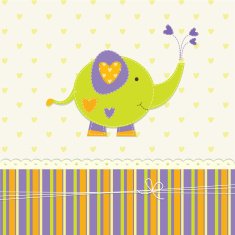 Cute baby background with elephant N2
