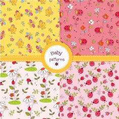 Set of cute seamless patterns