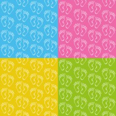 Baby feet seamless pattern