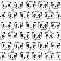 Seamless pattern with pandas N2