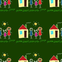 Colorful seamless pattern on blackboard N73