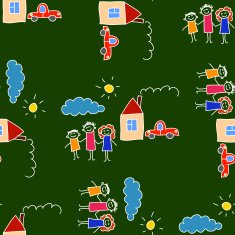 Colorful seamless pattern on blackboard N78