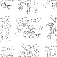 Seamless colorful vector pattern N180
