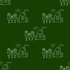 Blackboard School Seamless vector pattern N57