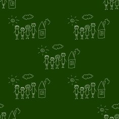 Blackboard School Seamless vector pattern N62