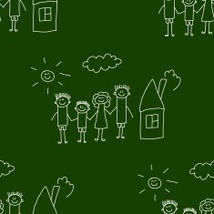 Blackboard School Seamless vector pattern N63