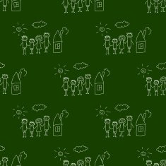 Blackboard School Seamless vector pattern N65