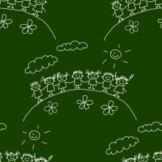 Blackboard School Seamless vector pattern N71