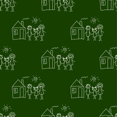 Blackboard School Seamless vector pattern N77