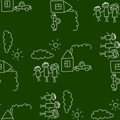 Blackboard School Seamless vector pattern N80