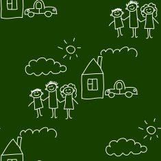 Blackboard School Seamless vector pattern N81