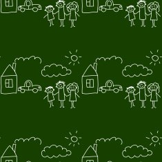 Blackboard School Seamless vector pattern N82