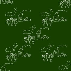 Blackboard School Seamless vector pattern N86
