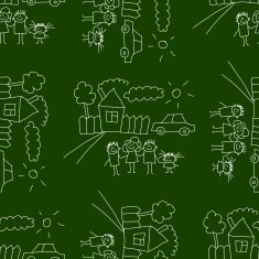 Blackboard School Seamless vector pattern N87