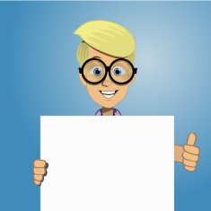 Boy holding a blank form