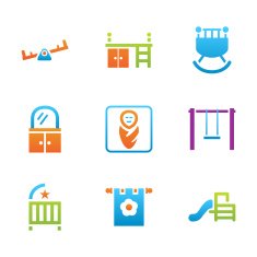 icon set places for child