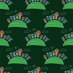 Vector seamless pattern Kids school and education N43
