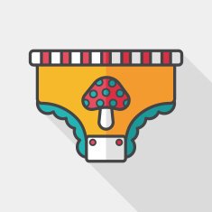 diaper flat icon with long shadow eps10 N5
