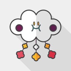 Baby crib hanging toy flat icon N4