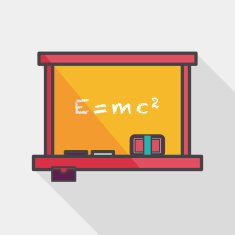 Chalkboard flat icon with long shadow eps10 N5