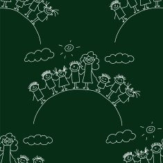 Vector seamless pattern Kids school and education N78
