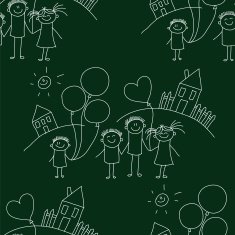 Vector seamless pattern Kids school and education N81