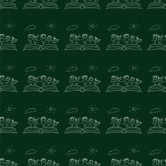Vector seamless pattern Kids school and education N83