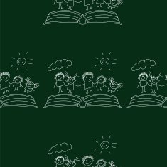 Vector seamless pattern Kids school and education N84