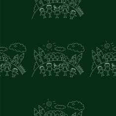 Vector seamless pattern Kids school and education N88