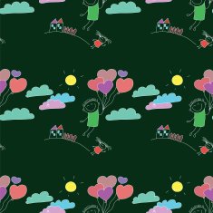 Vector seamless pattern Kids school and education N93