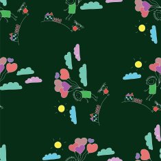 Vector seamless pattern Kids school and education N95