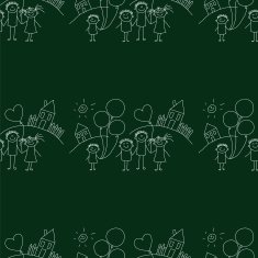 Vector seamless pattern Kids school and education N104