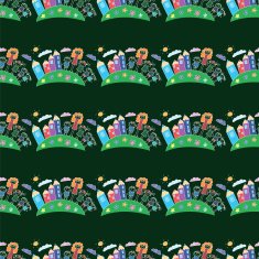 Vector seamless pattern Kids school and education N119