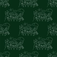 Vector seamless pattern Kids school and education N123